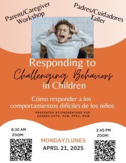 Parent Workshop: Responding to Challenging Behavior